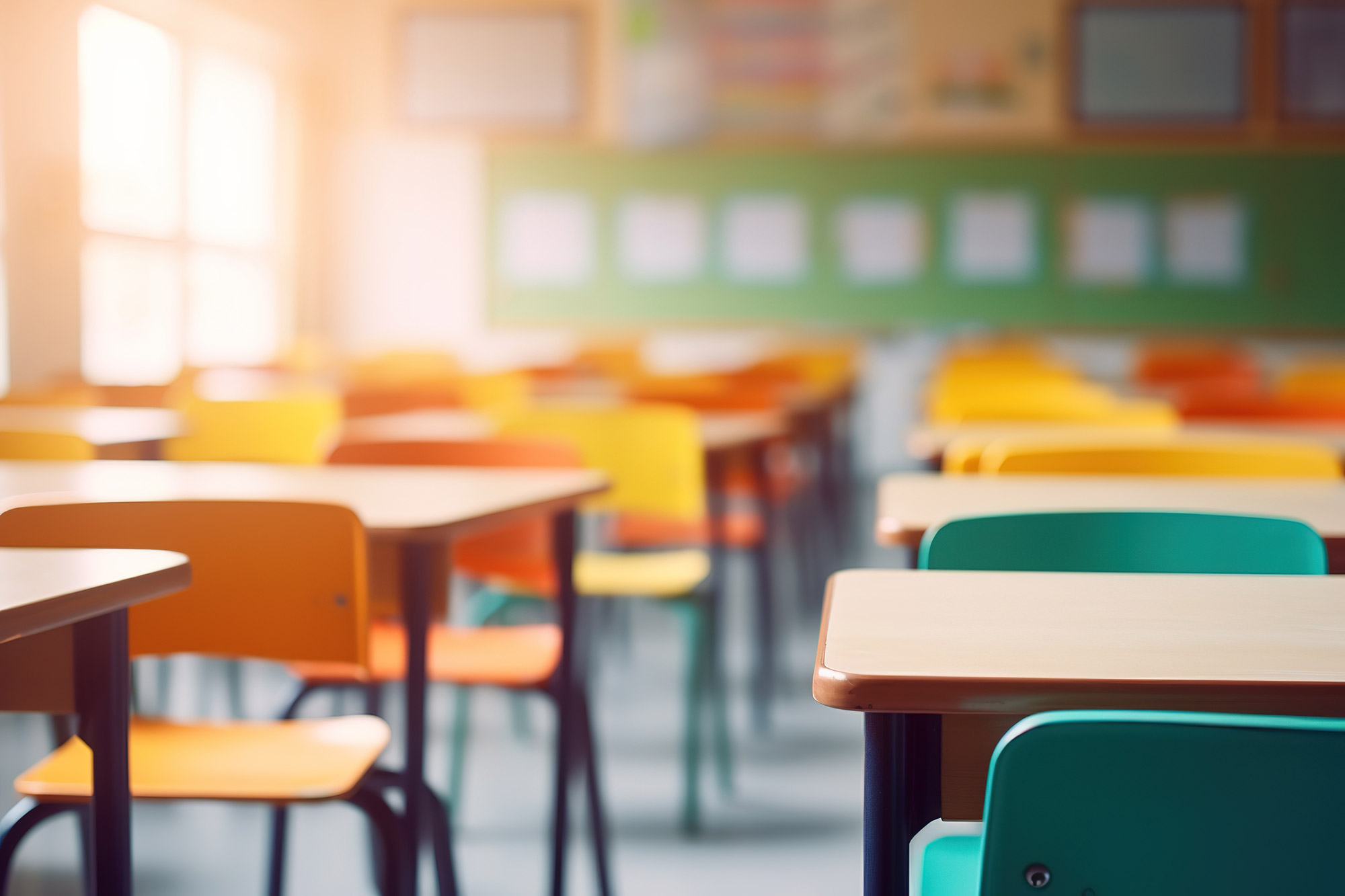 Empty school classroom